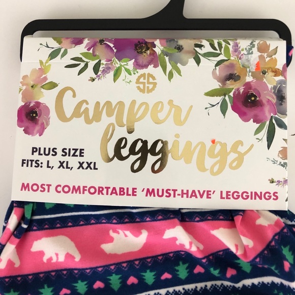 Simply Southern Camper Leggings Bear Snowflakes - Picture 3 of 6